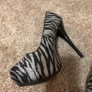 Charlotte Russe Platform Heels in silver